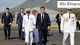 Macron vows to keep police on the streets as he lands in New Caledonia