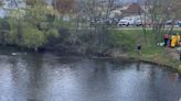 Crews were searching the Wisconsin River Friday