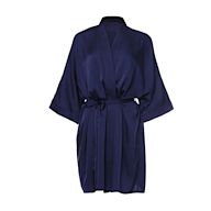 A luxurious robe made with satin fabric. Often features delicate lace or embroidery details. Perfect for special occasions or a touch of glamour during self-care routines.