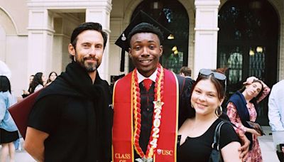 Milo Ventimiglia reunites with his 'This Is Us' kids for Niles Fitch’s graduation
