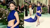 Blackpink’s Jennie Goes Electric Blue in Alaïa Minidress on Met Gala 2024 Red Carpet