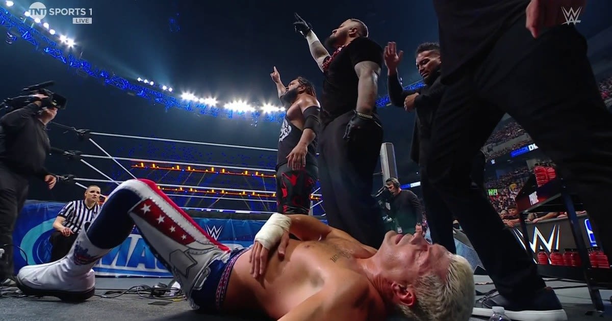 The Bloodline Takes Out Kevin Owens, Slams Cody Rhodes Through Broadcast Table On WWE SmackDown