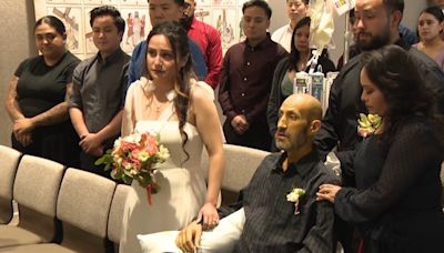 Father’s dying wish to walk daughter down the aisle comes true with hospital wedding