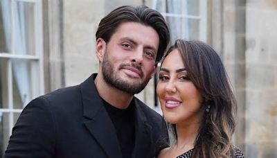 Geordie Shore's Sophie Kasaei cosies up to TOWIE star boyfriend Jordan Brook at Charlotte Crosby's lavish engagement party in Yorkshire