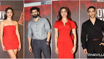 ... Kapoor, Ananya Panday look ravishing in red, Khushi, Vedang Raina arrive together; Vicky Kaushal, Varun Dhawan, Aditya Roy Kapur join