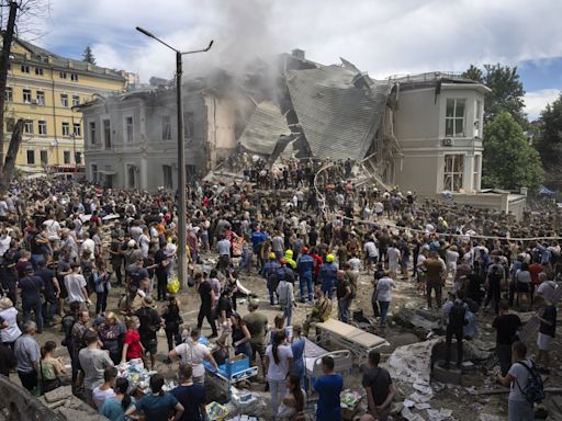 Russia's heaviest bombardment of Kyiv in 4 months hits a children's hospital