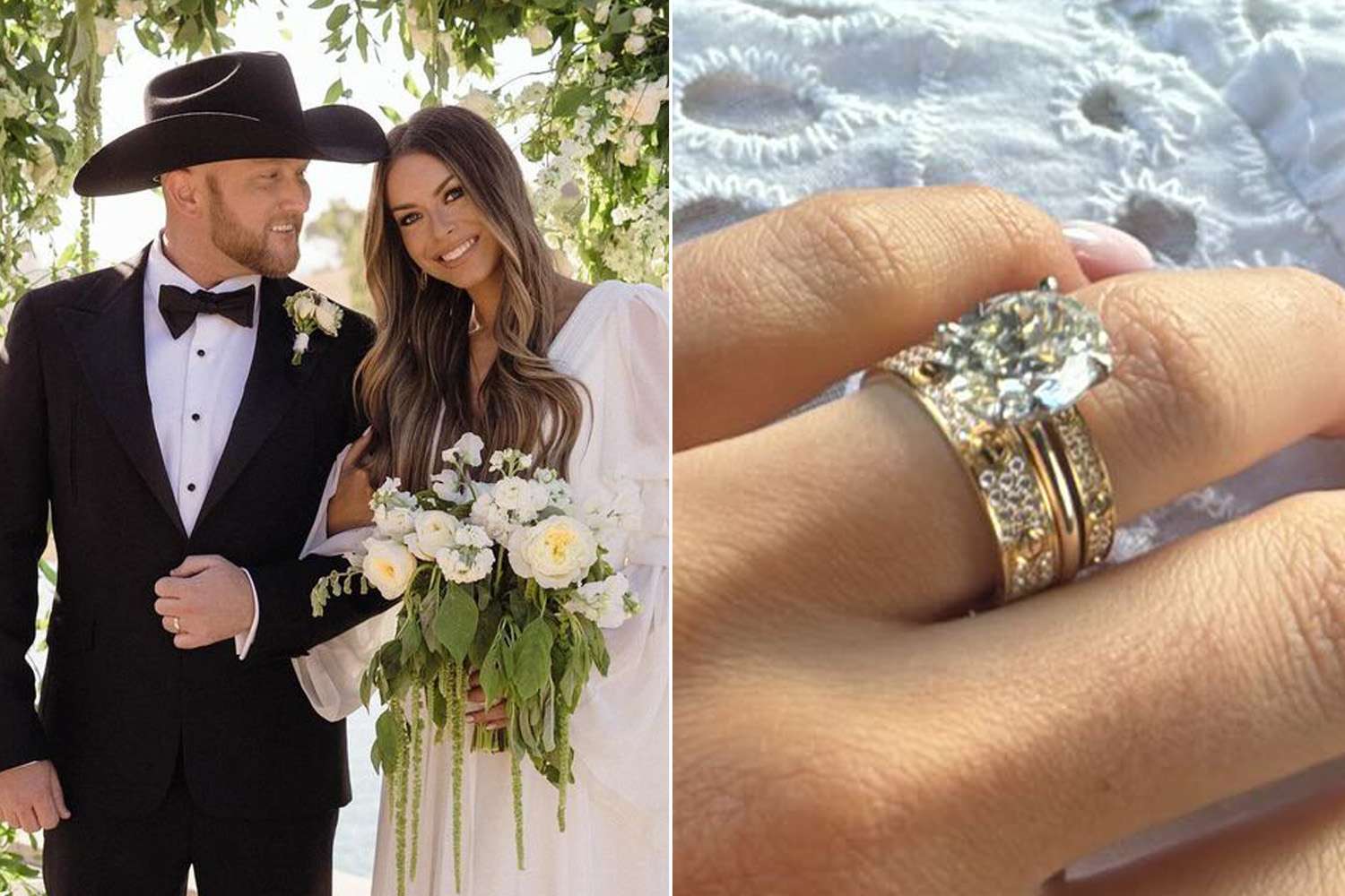 Cole Swindell’s Bride Courtney Shows Off Her Wedding Ring Stack for the First Time: ‘Casually a Wife’