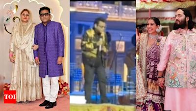Anant Ambani-Radhika Merchant wedding reception: AR Rahman leaves the guests spellbound with his electrifying ‘Muqabla’ song | - Times of India