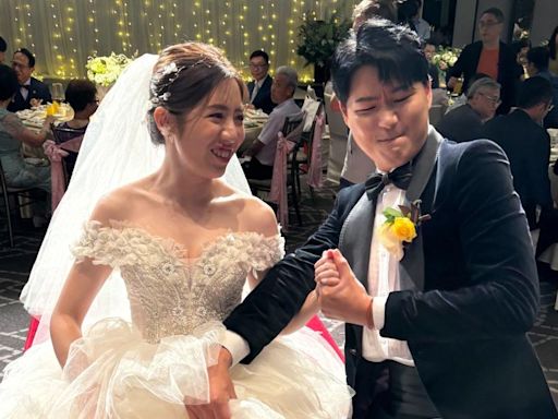 「學姐」黃瀞瑩結婚了！甜嫁記者老公 披白紗大露美胸│TVBS新聞網