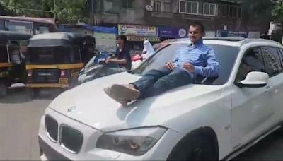 Mumbai boy, 17, drives man on BMW bonnet, father arrested