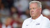 LSU's Brian Kelly says if school wants team on field for national anthem, 'we're going to proudly stand'