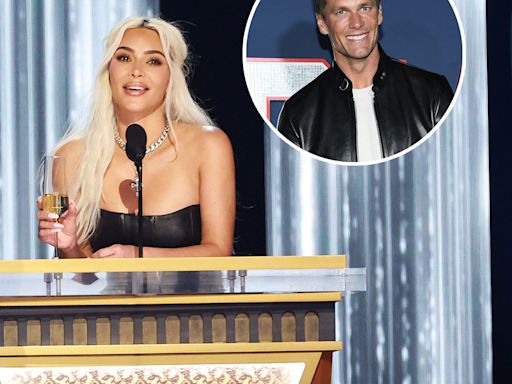 Kim Kardashian Intercepts Tom Brady Romance Rumors During Comedy Roast