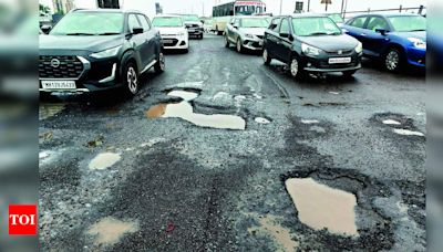 Pothole-riddled Sion-Panvel Highway Nightmare for Motorists | Navi Mumbai News - Times of India
