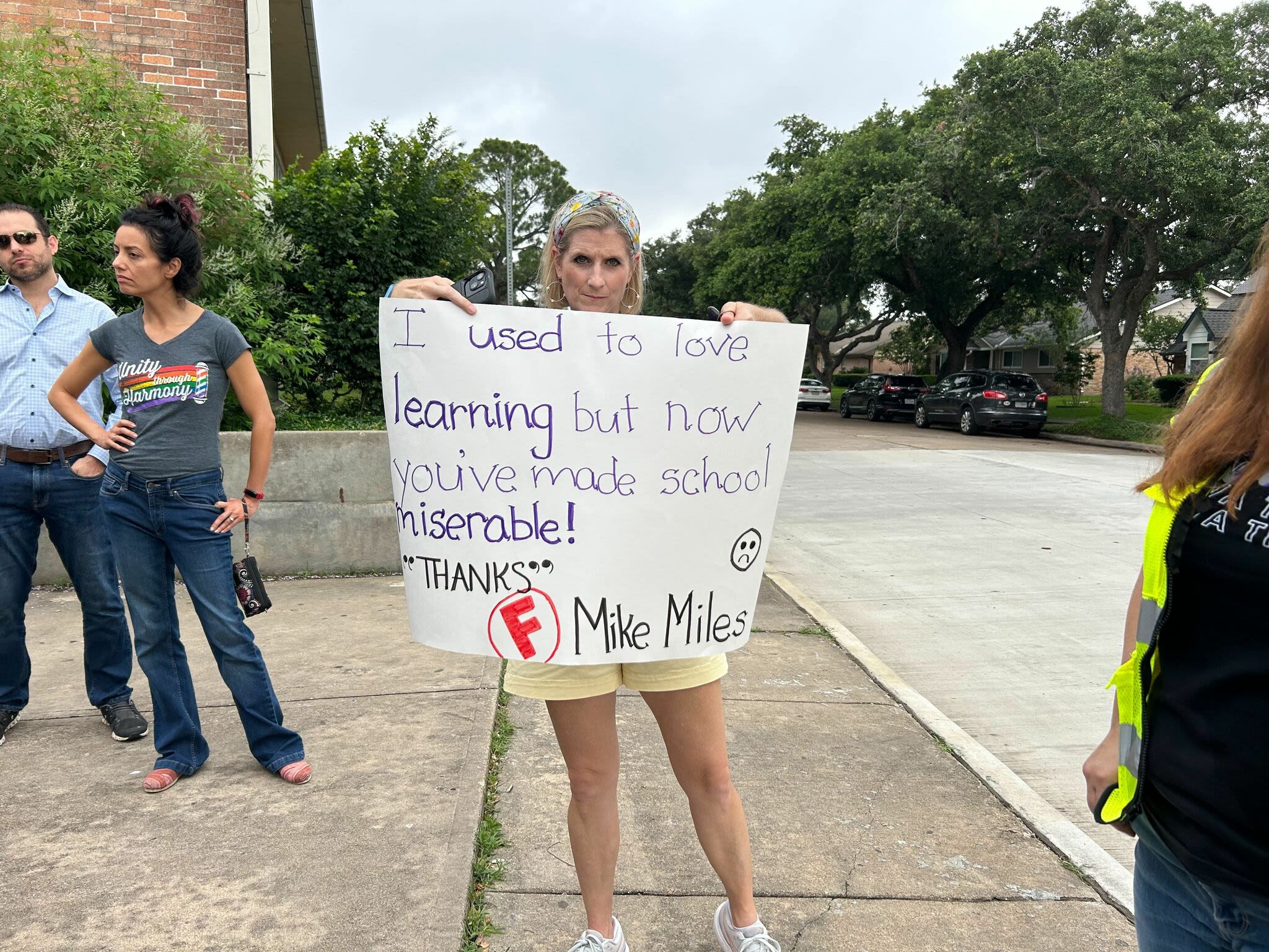 Hundreds of parents at Houston school protest Mike Miles' cuts