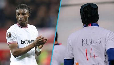 Mohammed Kudus And Other West Ham Players Rock White T-Shirts Designed By Kids, Photos Warm Hearts