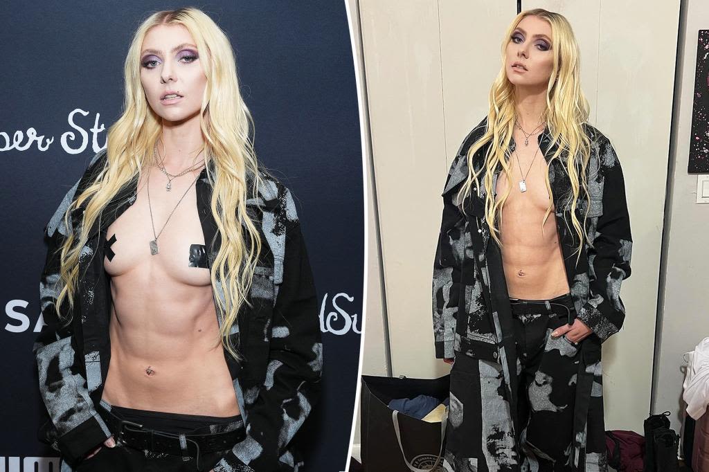 ‘Gossip Girl’ alum Taylor Momsen ditches shirt in edgy ab-baring NYFW look