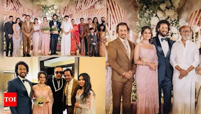 ..., Rajinikanth, and Jackie Shroff grace Aishwarya Arjun and Umapathy Ramaiah’s lavish wedding reception in Chennai -SEE PICS | - Times of India