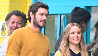 Adam Brody and Kristen Bell Grab Coffee On Set of Their New Netflix Comedy Show