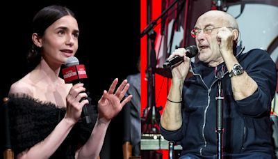 Lily Collins didn't realise that the songs that father Phil had played to her as a child were actually famous