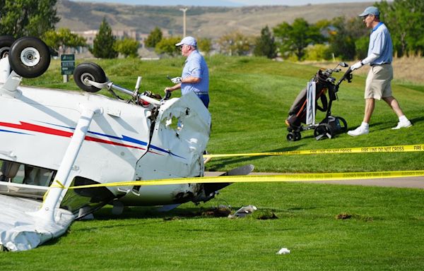 Colorado plane crashes on golf course, dramatic photos show