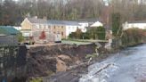 Gardens collapse into river after landslide