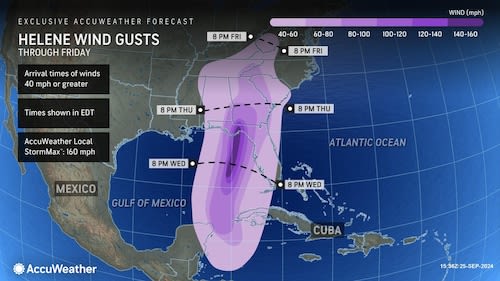 Hurricane Helene maps show latest track of ‘once-in-a-generation storm’