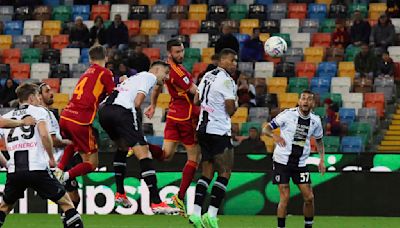 Roma beats Udinese 2-1 in resumption of suspended match to ruin Cannavaro's Serie A coaching debut