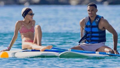England star Alexander-Arnold and Iris Law look loved-up on beach in Barbados