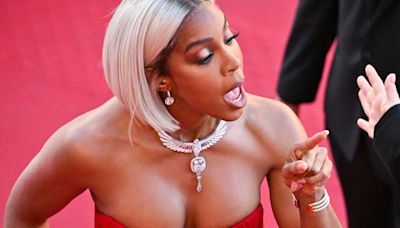 Kelly Rowland Seemingly Has Tense Moment With Security on Cannes Red Carpet