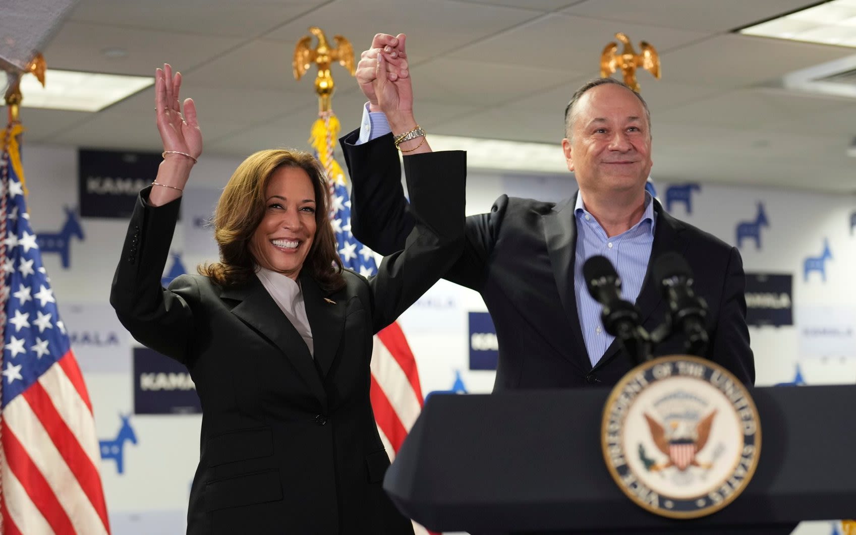 Watch: Biden tells Harris: ‘I’m watching you, kid – I love you’