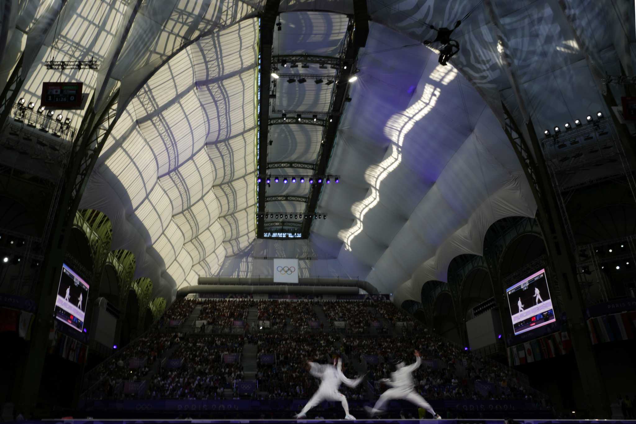 Fencing at the historic Grand Palais in Paris is one of the most popular views at the 2024 Olympics