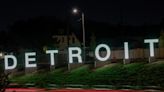 Detroit’s new freeway jumbo gateway sign is now all lit up