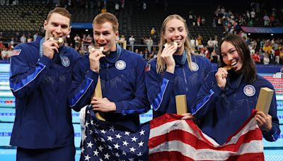 Three Virginia athletes win gold with USA Swimming Olympic Team at 2024 Paris Olympics