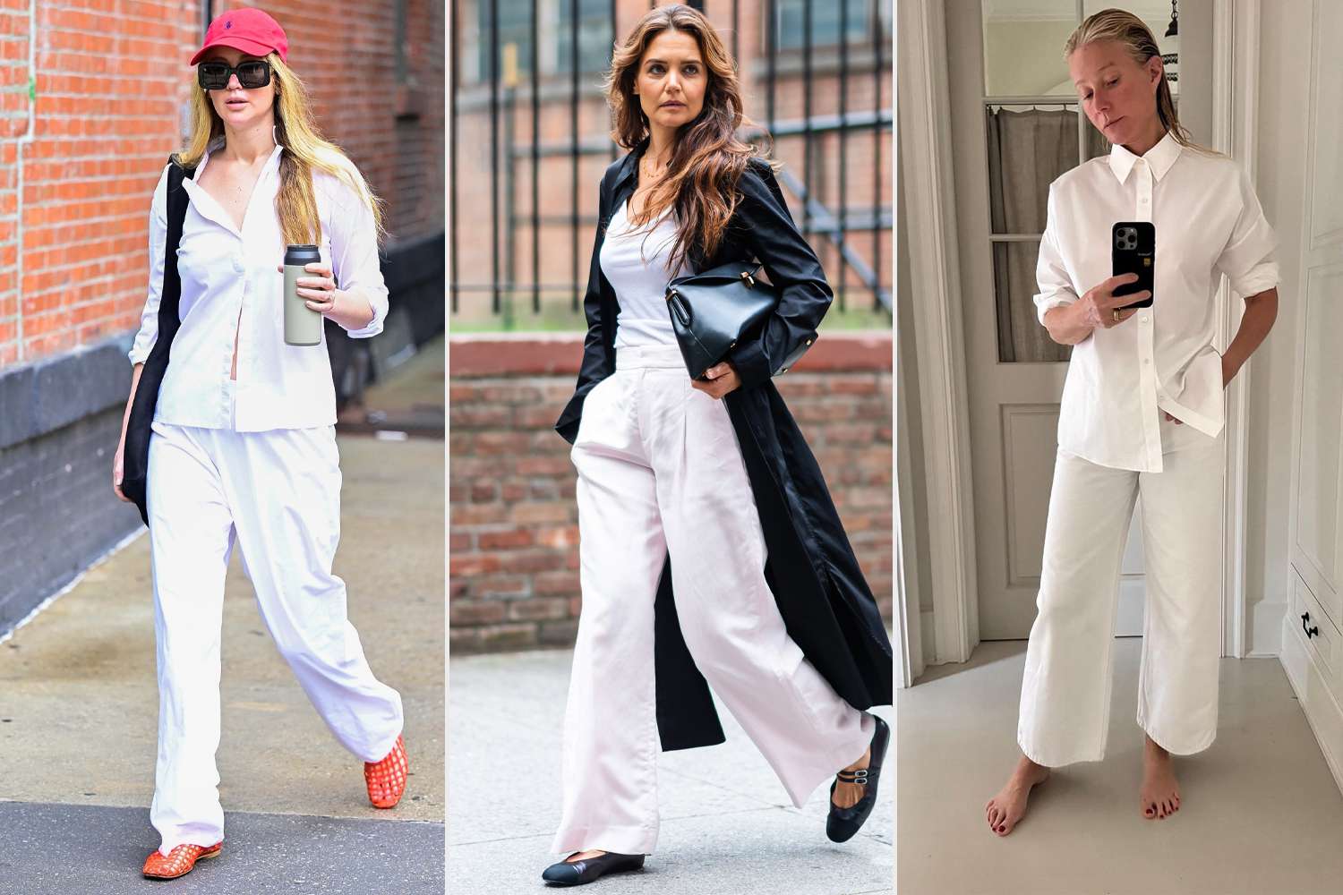 Jennifer Lawrence, Katie Holmes, and More Celebs Are Showing Us Why White Pants Are a Summer Staple