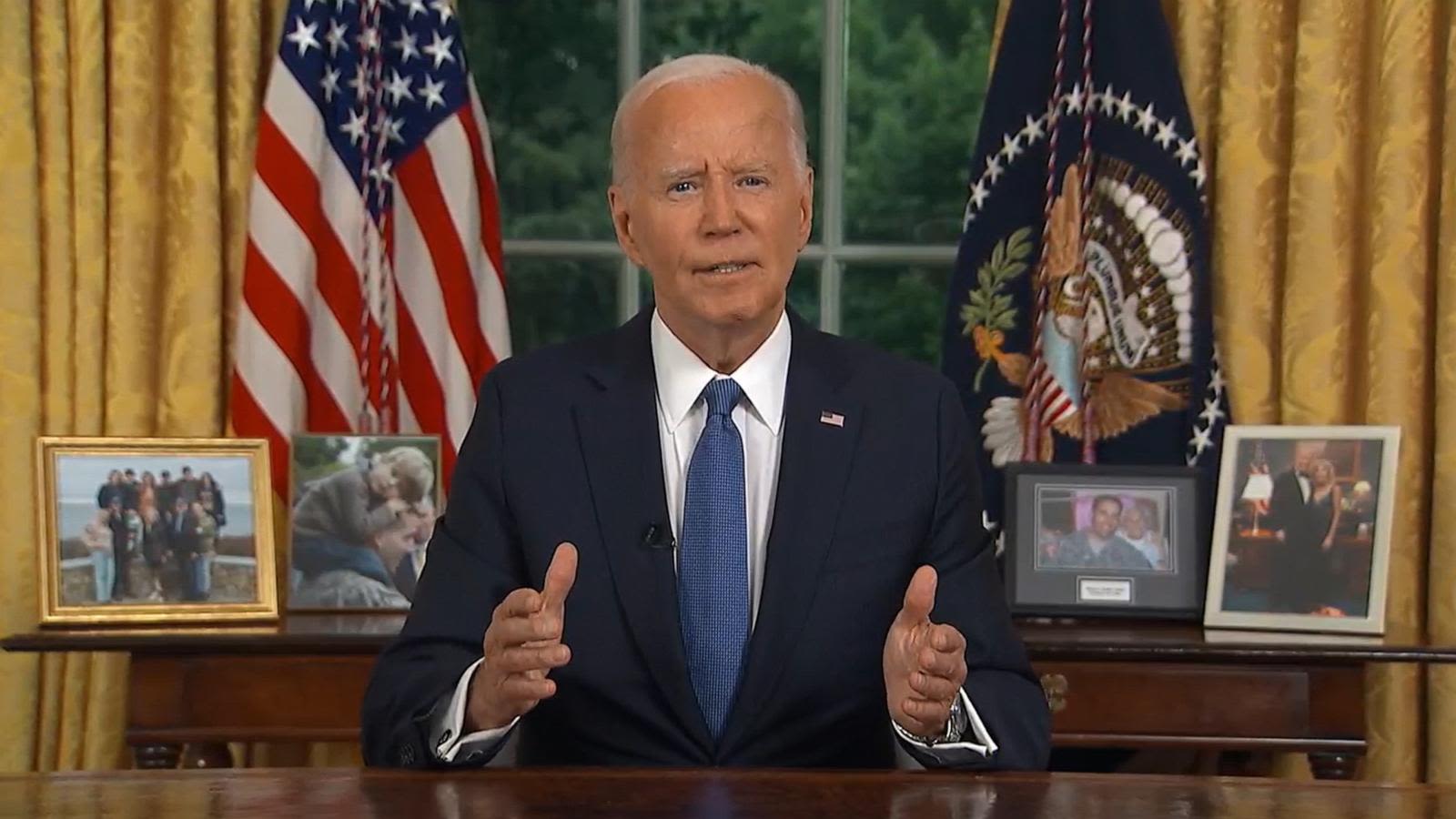 Biden on decision to exit 2024 race: 'I revere this office. But I love this country more.'