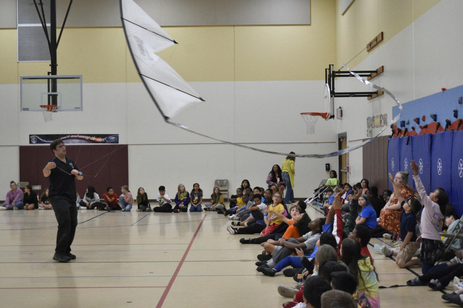 Kite demonstration leaves Brass Elementary students in awe in Kenosha