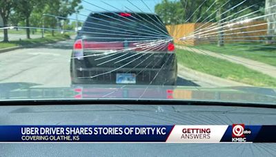 Dirty Kansas City: Uber driver has replaced four windshields in three years from trash, debris on highways