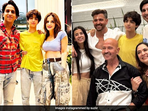 In Pics: Hrithik Roshan And Saba Azad, Sussanne Khan And Arslan Goni At Hridhaan's Birthday Party