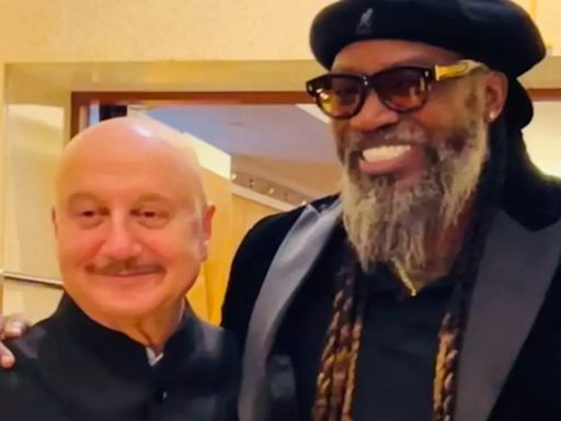 Anupam Kher Poses With Chris Gayle In Dubai. Reveals Compliment He Got From Former West Indies Captain
