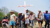 Son más de 600 los migrantes en tránsito que caminan hacia la ciudad de Oaxaca