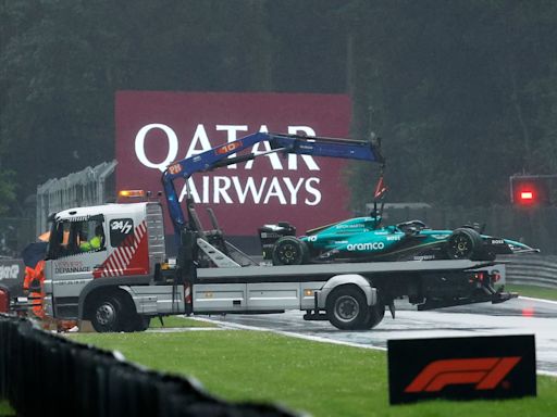 Lance Stroll crashes out of final practice for Belgian Grand Prix