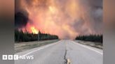 Plumes of wildfire smoke block Canadian motorway