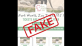 Fort Worth Zoo warns public of scam offering fake discounted tickets on social media