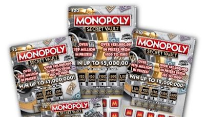 Florida Lottery launches 5 all-new ‘Monopoly Secret Vault’ scratch-off tickets