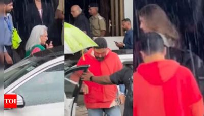 Abhishek Bachchan, Jaya Bachchan, Shweta Bachchan Nanda spotted at the airport, sans Aishwarya Rai Bachchan, Aaradhya - Times of India