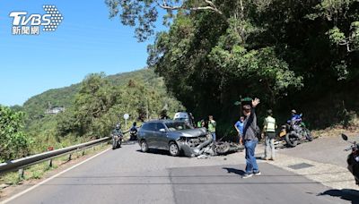 HONDA重機「北宜公路」對撞休旅車 車頭全毀