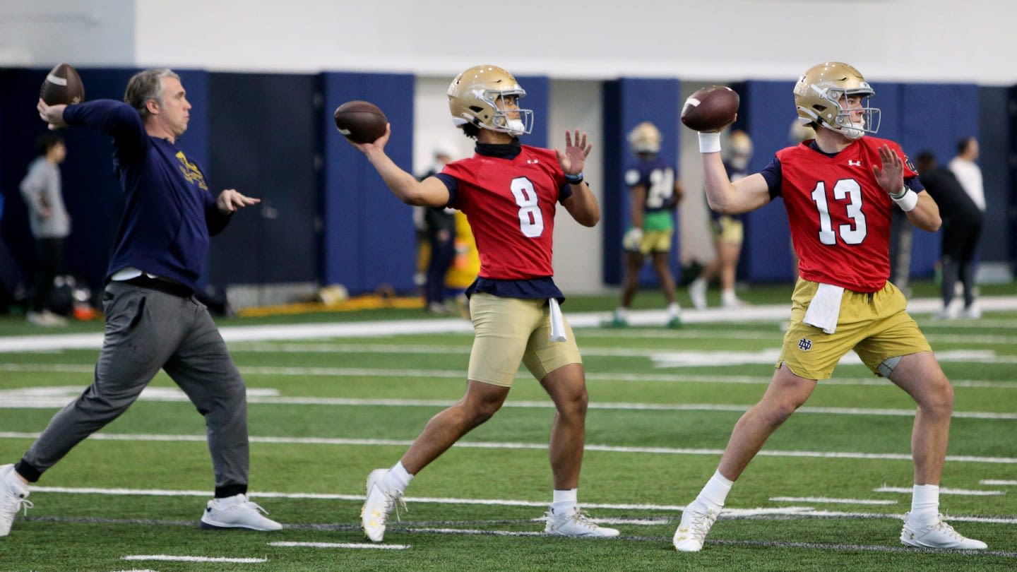 Notre Dame's offense is poised to take big strides from its up-and-down 2023. How does the depth chart look?