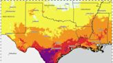 Texas heat map as "urgent" warning issued