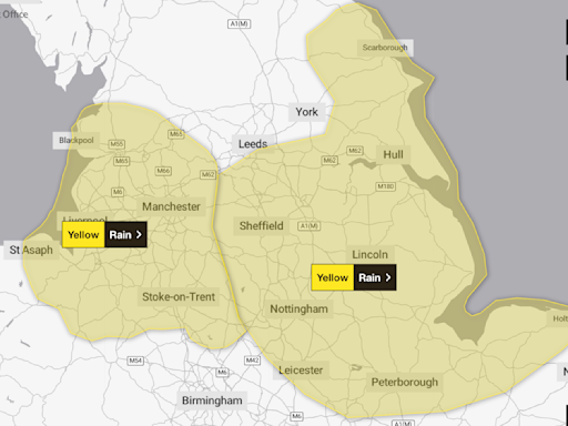 Map shows UK flood alerts as weather warning for heavy rain in place