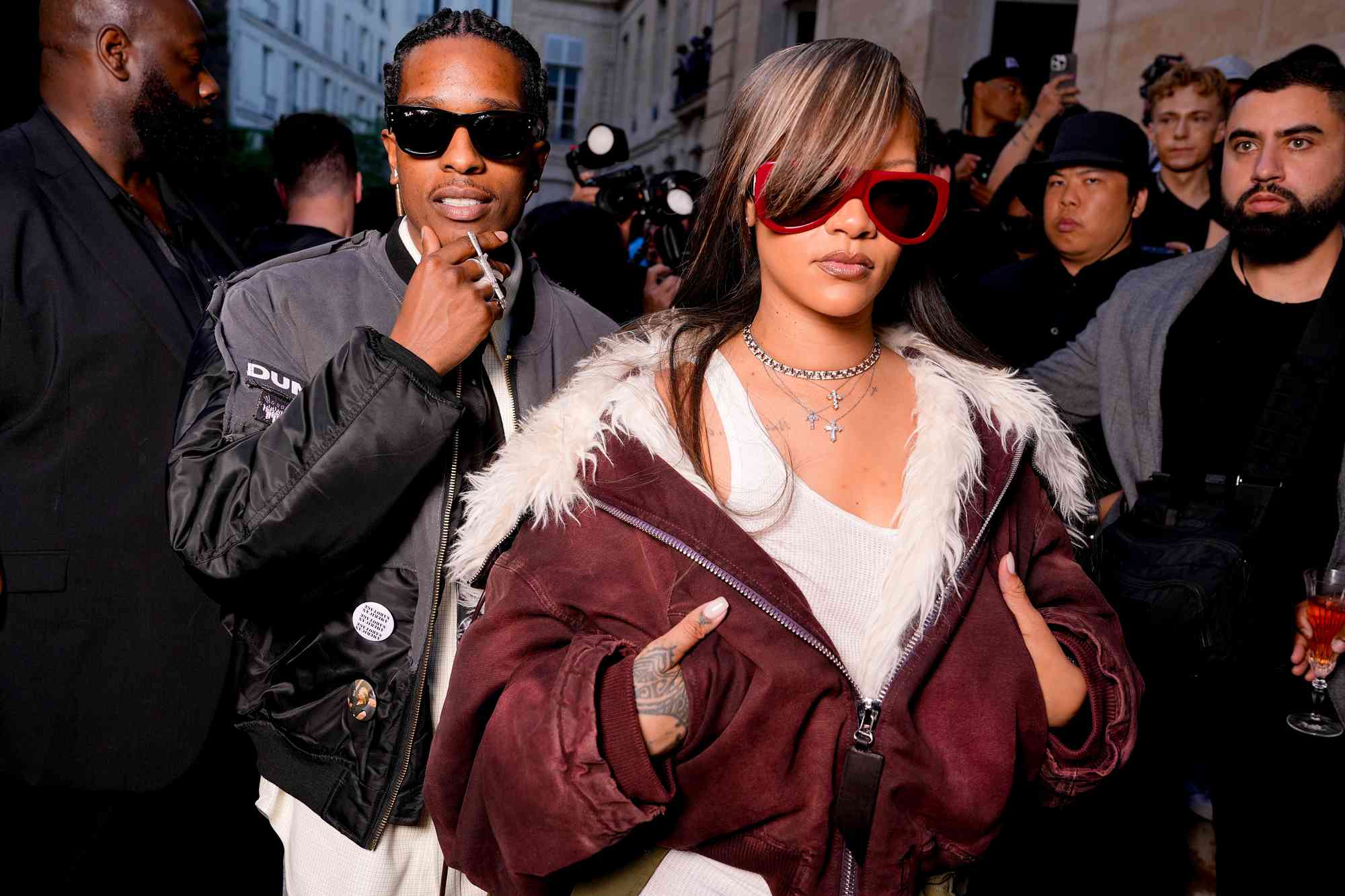 Rihanna and A$AP Rocky Have Stylish Date During the Rapper's Paris Fashion Week Show